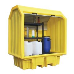 Hard Covered Lockable Bund with Shelf