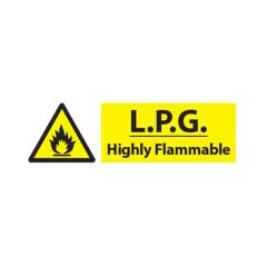 L.P.G Highly Flammable - 600x200 Vinyl