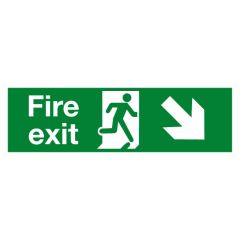 Fire Exit Sign (Arrow D/R) 300x100 Plast