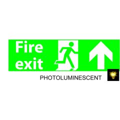 Fire Exit (U) 300x100 Photoluminescent