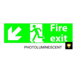 Fire Exit (D/L) 300x100 Photoluminescent