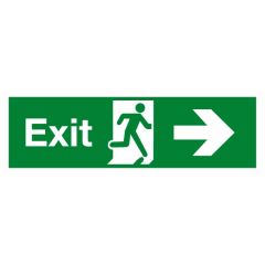 EXIT Sign (Arrow Right) 300x100 Plastic