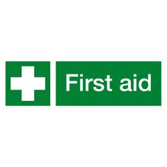 First Aid Sign (300x100) Plastic