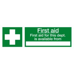 First Aid From Sign 300x100mm Vinyl