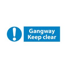Gangway Keep Clear - 600x200 S/A Vinyl
