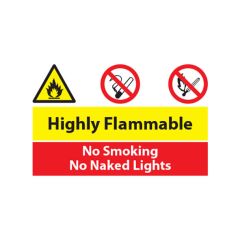 Highly Flammable - 600x400mm Plastic