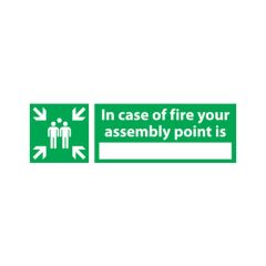 Fire Assembly Sign - 300x100 1mm Plastic