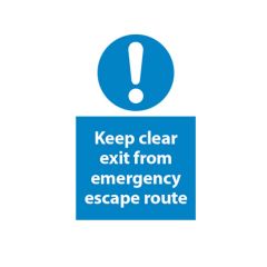 Keep Clear Emergency - 400x600mm Plastic