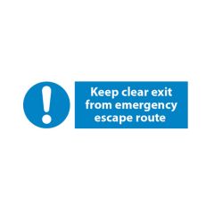Keep Clear Emergency - 300x100mm Vinyl