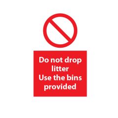 Do Not Drop Litter - 200x300mm Plastic