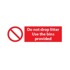 Do Not Drop Litter - 600x200mm S/A Vinyl