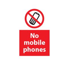 No Mobile Phones - 200x300mm Vinyl