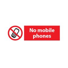 No Mobile Phones - 600x200mm S/A Vinyl