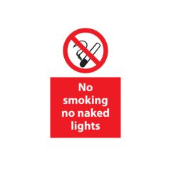 No Smoking/Naked Lights - 400x600 Vinyl