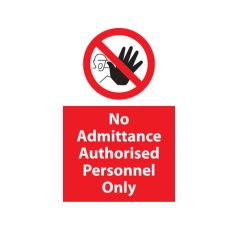 Authorised Personnel - 200x300mm Vinyl