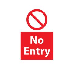 No Entry - 200x300mm Vinyl