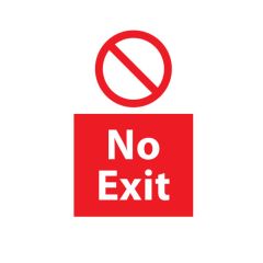 No Exit - 200x300mm Plastic