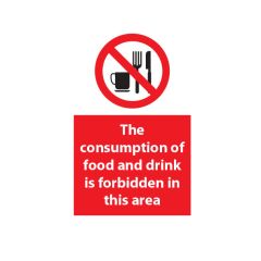 No Food and Drink - 400x600mm Plastic