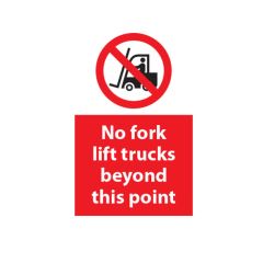 No Fork lift Trucks - 400x600mm Vinyl