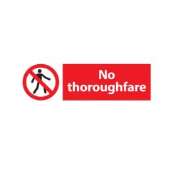 No Thoroughfare - 600x200mm S/A Vinyl