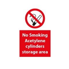 No Smoking Acetyl Cyl - 400x600mm Vinyl