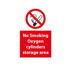 No Smoking Oxygen Cyl - 400x600mm Vinyl