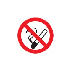 No Smoking Sticker - 75x75mm Vinyl