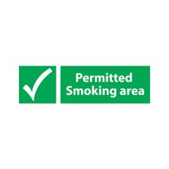 Permitted Smoking Area - 600x200 Vinyl