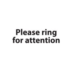 Please Ring For Attn. - 300x100 Plastic