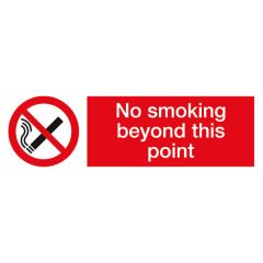 No Smoking Beyond Sign 600x200mm Vinyl