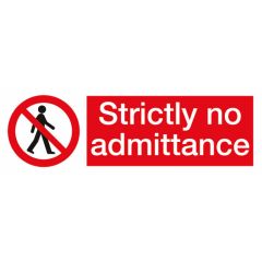 No Admittance Sign 300x100mm Vinyl