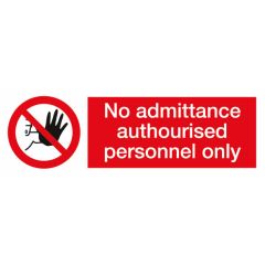 Authorised Personnel 300x100mm Vinyl