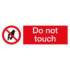Do Not Touch Sign 600x200mm Vinyl