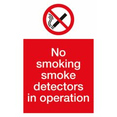 Smoke Detector Sign - 200x300mm Vinyl