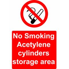 No Smoking Sign 200x300mm "Acetylene"