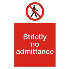 No Pedestrian Access 600x400mm Vinyl