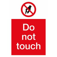 Do Not Touch Sign 200x300mm Vinyl