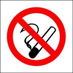 No Smoking Sign 75x75mm Vinyl