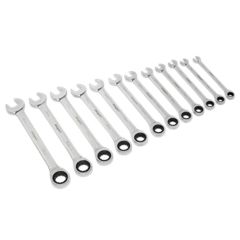12 Piece Ratchet Combination Spanner Set