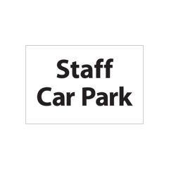 Staff Car Park - 300x200 1mm Plastic