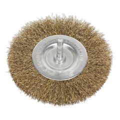 Flat Wire Brush Wheel 100mm & 6mm Shaft