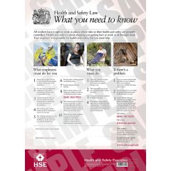 HSE Health and Safety Law Poster A2