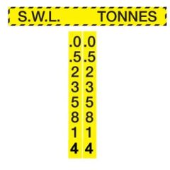 Horizontal Safe Working Load Sticker