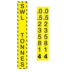 Vertical Safe Working Load Sticker