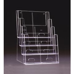 4xA4 Stacked Dual Mount Leaflet Holder