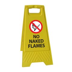 A Frame Warning Sign (No Naked Flame)