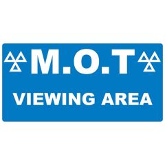 MoT Viewing Area Sign (Large)300x600mm