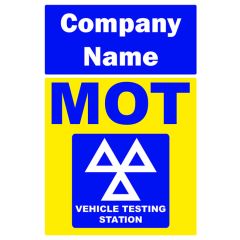 Personalised MOT Sign 750 x 500mm