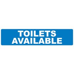 Toilets Available Sign 600x146mm