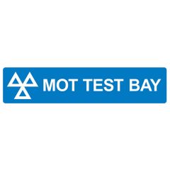 MOT Test Bay Sign 600x146mm